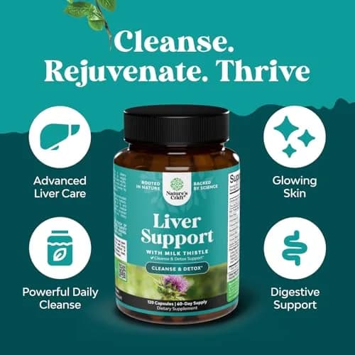 Natures Craft Liver Cleanse Capsules with Milk Thistle, Choline & Dandelion, 120 Count | Herbal Liver Support with Zinc, Beet Root, Artichoke & Chanca Piedra thumbnail 2