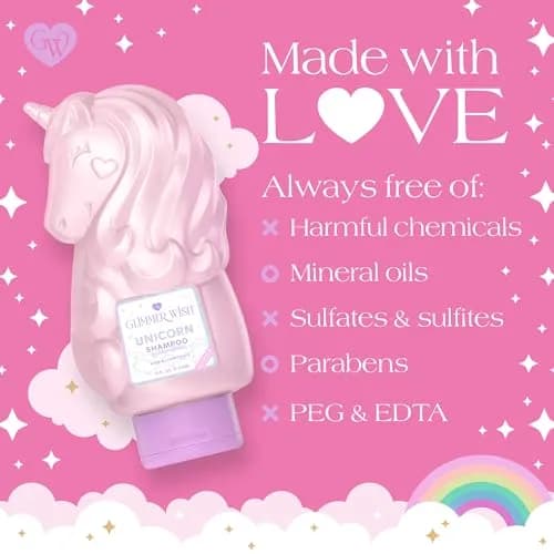Glimmer Wish Unicorn Kids Shampoo 12 Fl Oz | Paraben & Sulfate Free, Cotton Candy Scent, Gentle & Moisturizing thumbnail 5