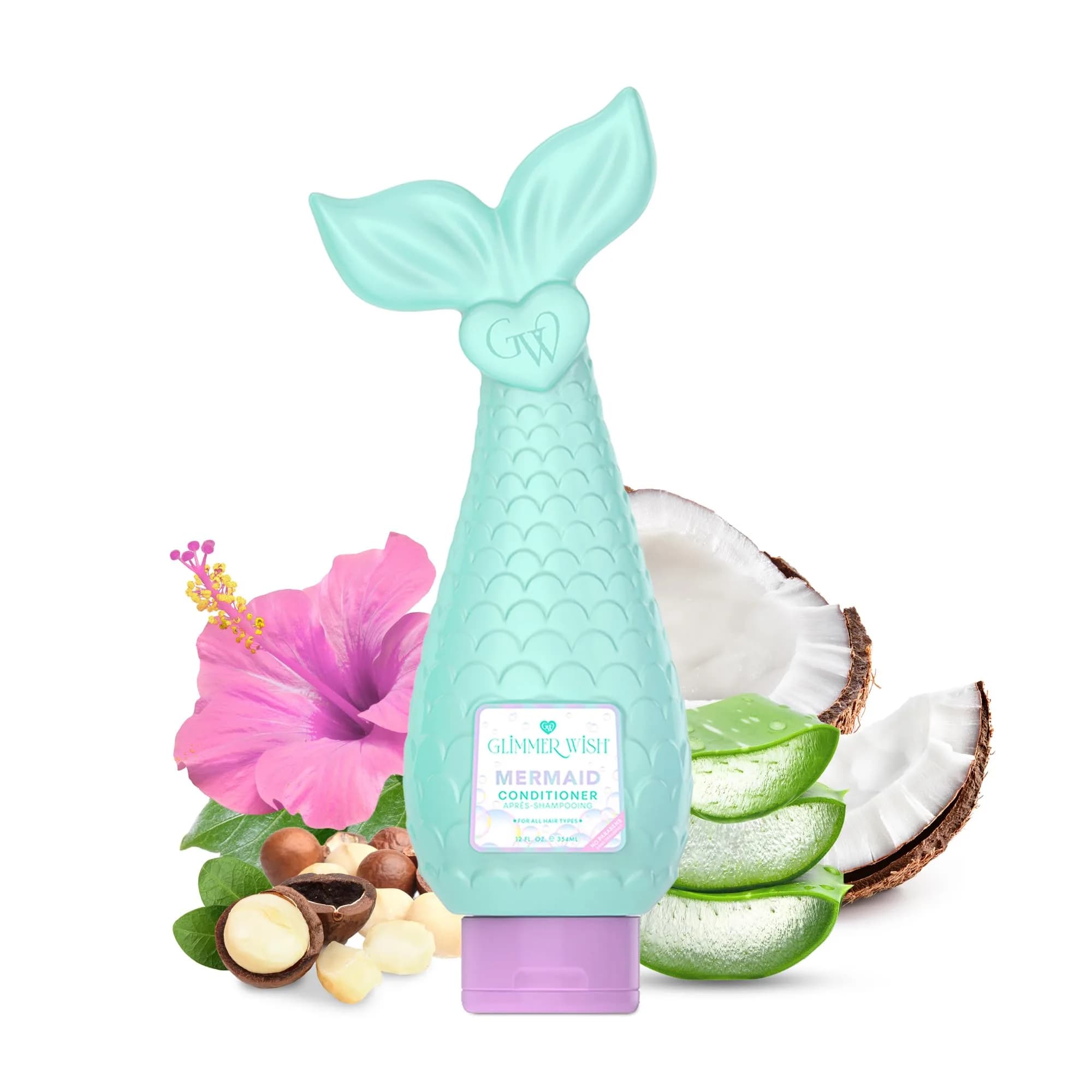 Glimmer Wish Unicorn Kids Shampoo 12 Fl Oz | Paraben & Sulfate Free, Cotton Candy Scent, Gentle & Moisturizing — Mermaid Conditioner