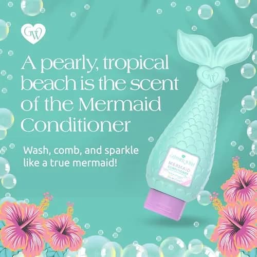 Glimmer Wish Mermaid Kids Conditioner 12 Fl Oz | Paraben & Sulfate Free, Tropical Beach Scent, Strong & Smooth Hair thumbnail 4