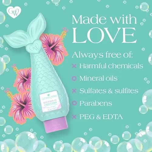 Glimmer Wish Mermaid Kids Conditioner 12 Fl Oz | Paraben & Sulfate Free, Tropical Beach Scent, Strong & Smooth Hair thumbnail 6