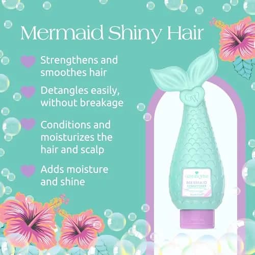 Glimmer Wish Mermaid Kids Conditioner 12 Fl Oz | Paraben & Sulfate Free, Tropical Beach Scent, Strong & Smooth Hair thumbnail 3