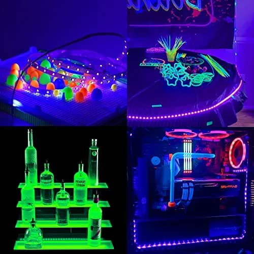 GREENIC USB Black Light Strip 6.6ft | 10W UV LED for Halloween & Party thumbnail 6
