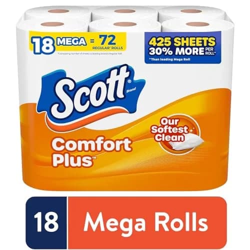 Scott Comfort Plus Toilet Paper, 1-Ply, White, 462 Sheets/Roll | Designed for Comfort & Strength thumbnail 2