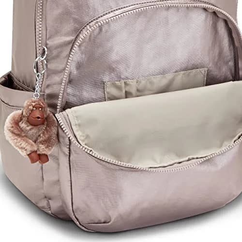 Kipling Seoul 15" Laptop Backpack, Hazelnut Metallic 32.4cm (12.75"L x 17.25"H x 8"D) | Water Resistant Nylon Daypack thumbnail 5