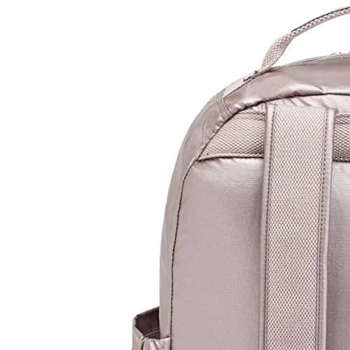 Kipling Seoul 15" Laptop Backpack, Hazelnut Metallic 32.4cm (12.75"L x 17.25"H x 8"D) | Water Resistant Nylon Daypack thumbnail 6