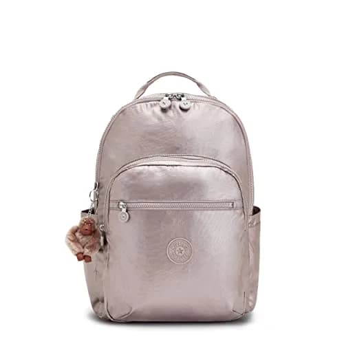 Kipling Seoul 15" Laptop Backpack, Hazelnut Metallic 32.4cm (12.75"L x 17.25"H x 8"D) | Water Resistant Nylon Daypack thumbnail 1