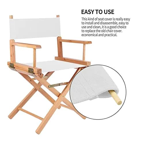 Khakho Director Chair Canvas Replacement Seat & Back Set | 54x41cm (21.3x16.1") Seat, 53x20cm (20.9x7.9") Back thumbnail 2