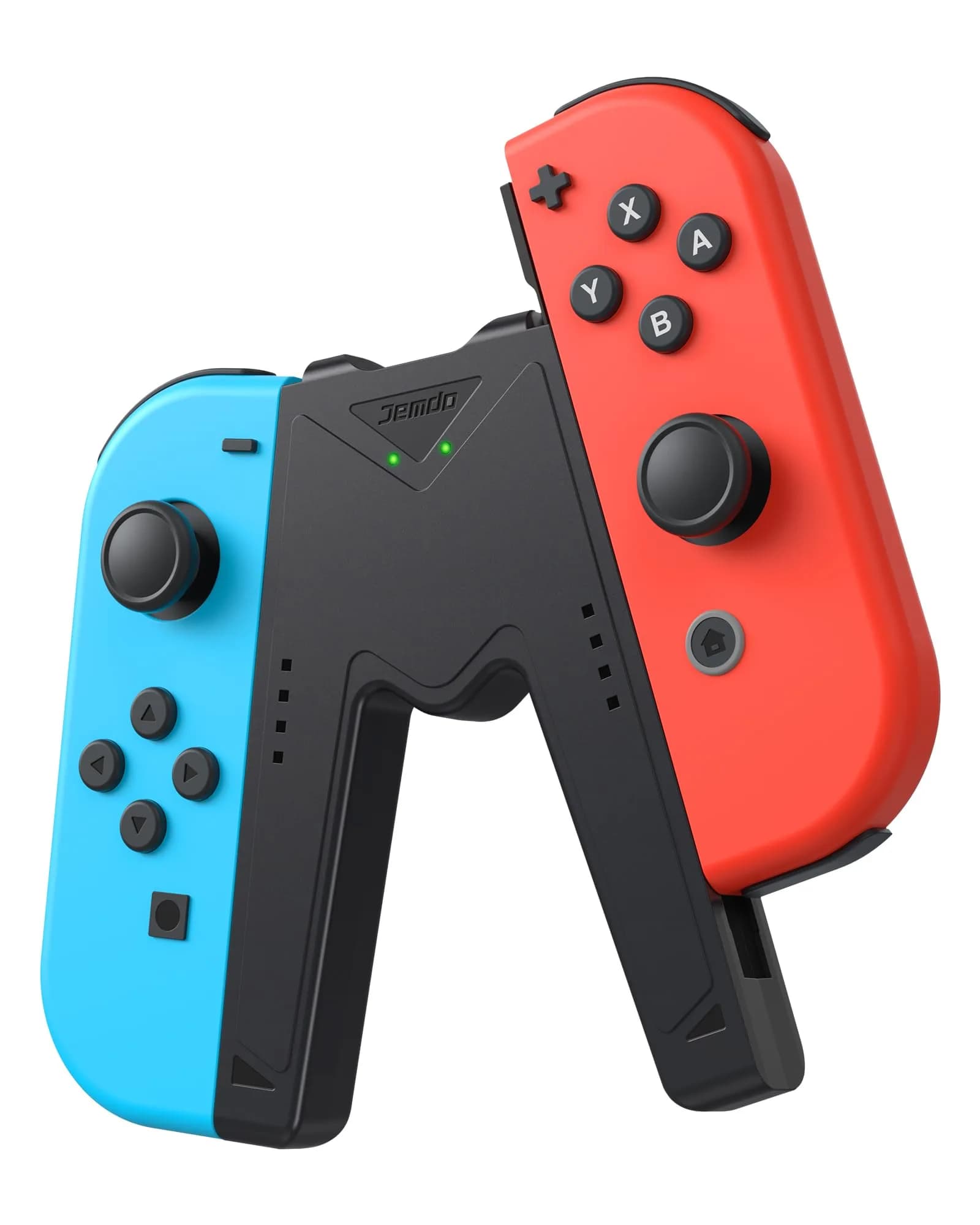 JINGDU Black Joy-Con Charging Grip for Nintendo Switch & OLED | 10.5cm x 14.4cm x 1.9cm - main product image