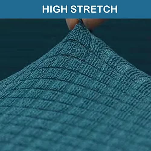 Daunkang Stretch Counter Height Stools Cover Set of 4 | Jacquard Swivel Chair Protector Off White thumbnail 5