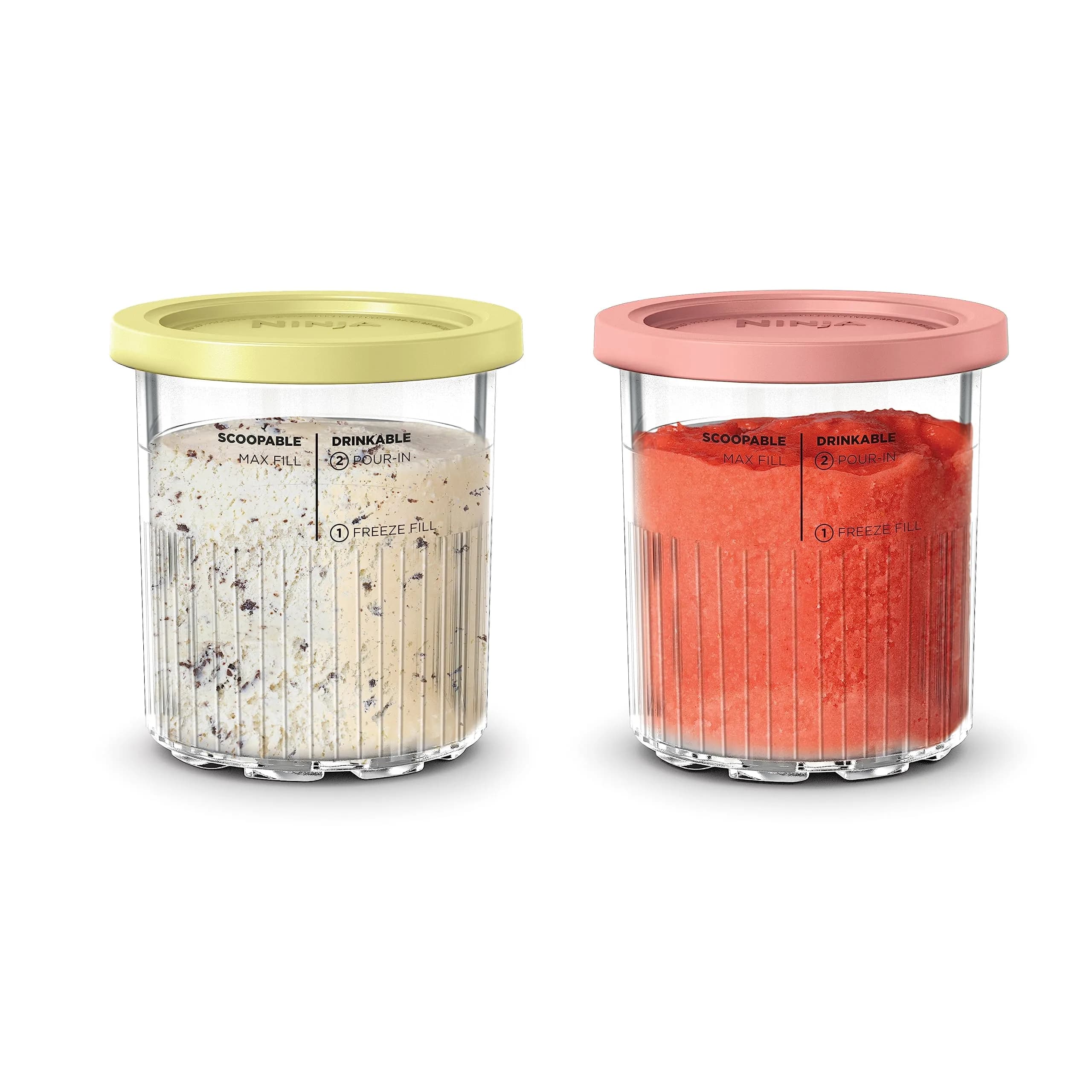 Ninja CREAMi XL 2 Pack Pints with Lids | Store & Make Frozen Treats at Home