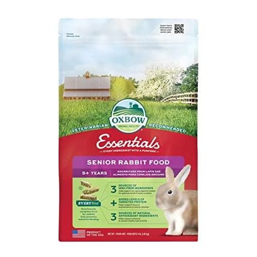 Oxbow Essentials Senior Rabbit Food High-Fiber Pellets 1.81 kg (4 lb) | Vet-Formulated for Digestive Health thumbnail 1