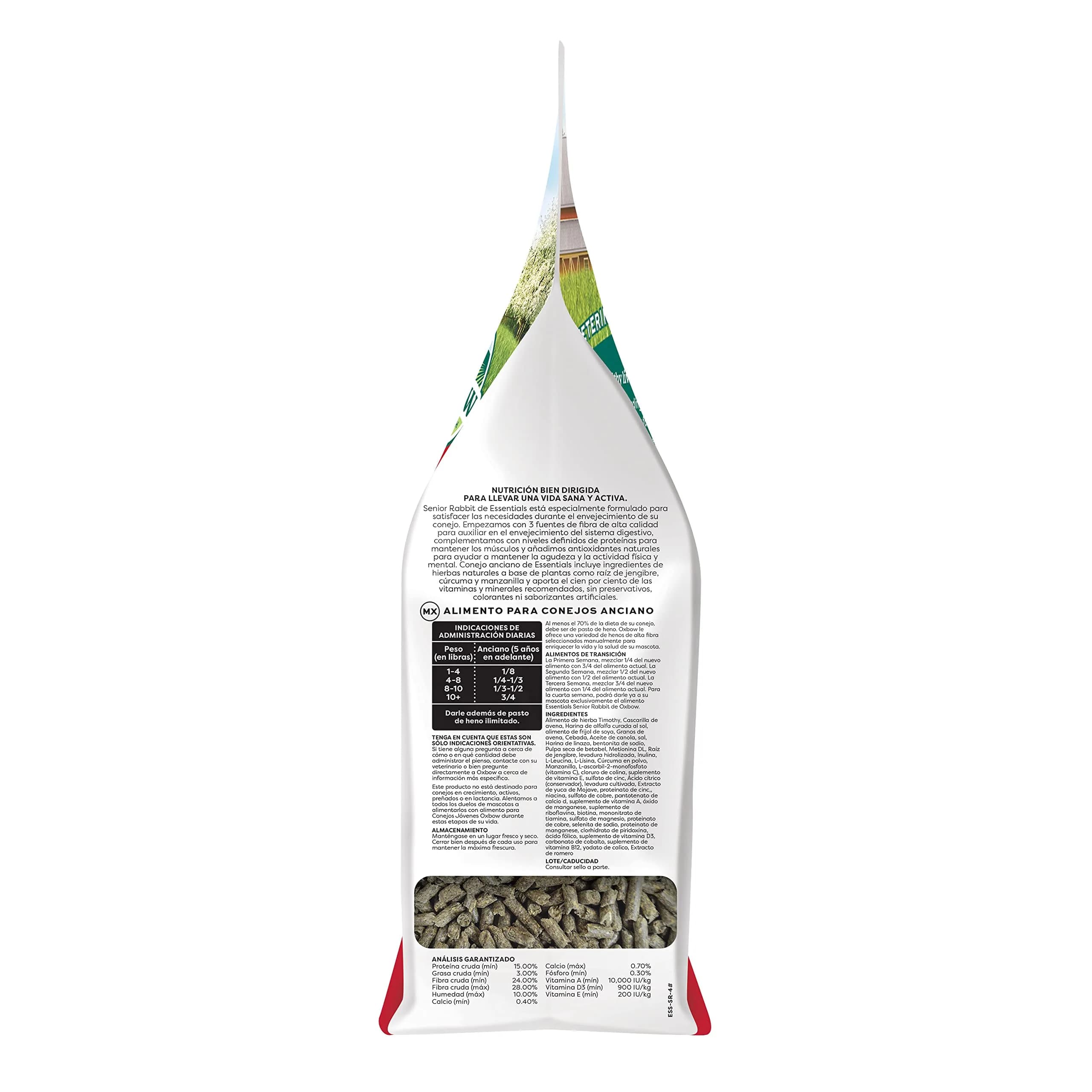 Oxbow Essentials Senior Rabbit Food High-Fiber Pellets 1.81 kg (4 lb) | Vet-Formulated for Digestive Health - view 3