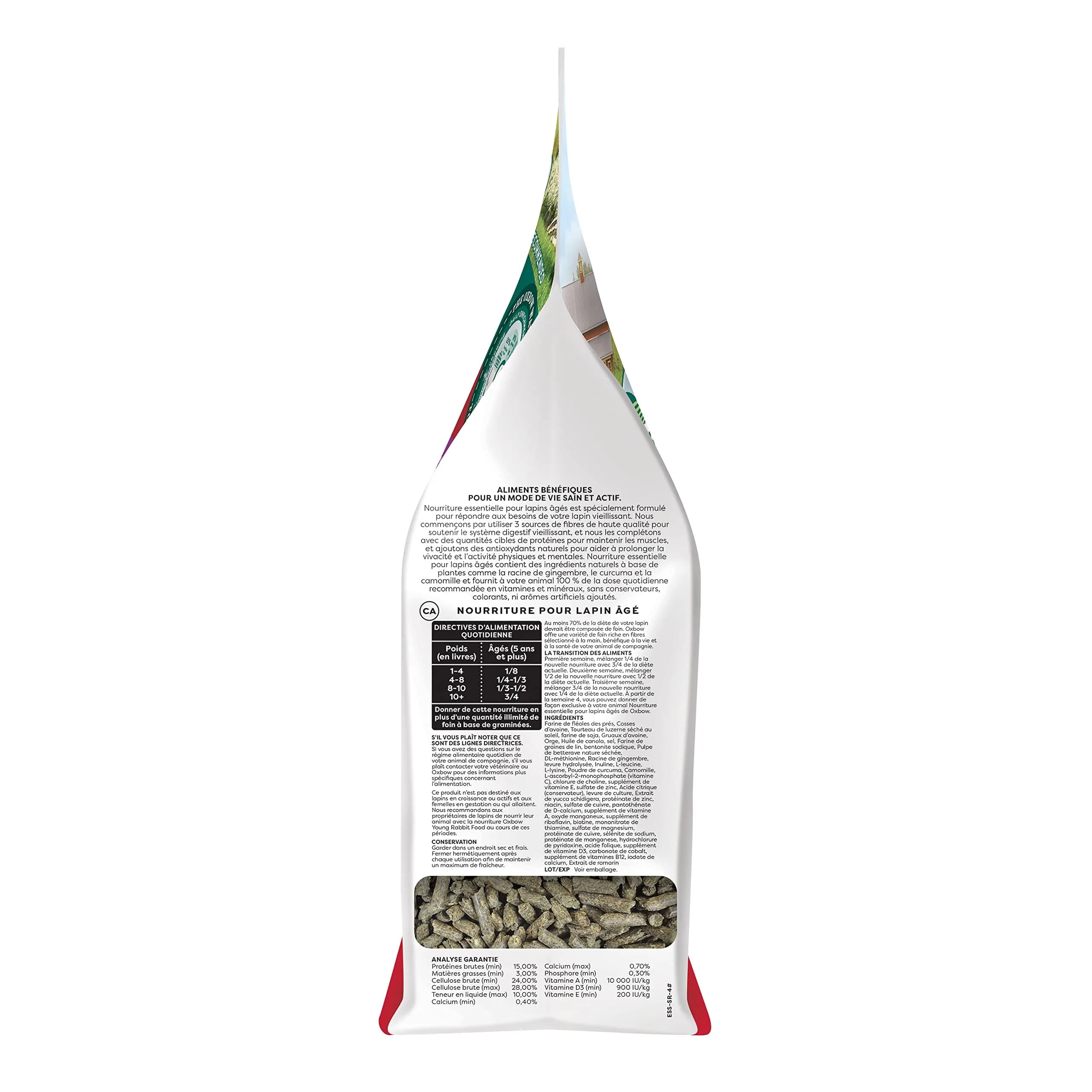 Oxbow Essentials Senior Rabbit Food High-Fiber Pellets 1.81 kg (4 lb) | Vet-Formulated for Digestive Health - view 4