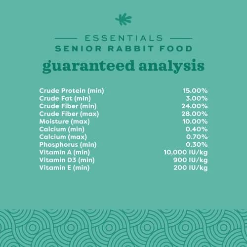 Oxbow Essentials Senior Rabbit Food 3.63 kg (8 lb) | High-Fiber Timothy Hay Pellets for Digestive Health thumbnail 7