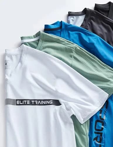 Liberty Pro Men's Quick Dry V Neck T Shirts 5 Pack | Athletic Performance & Comfort (70-120 chars) thumbnail 6
