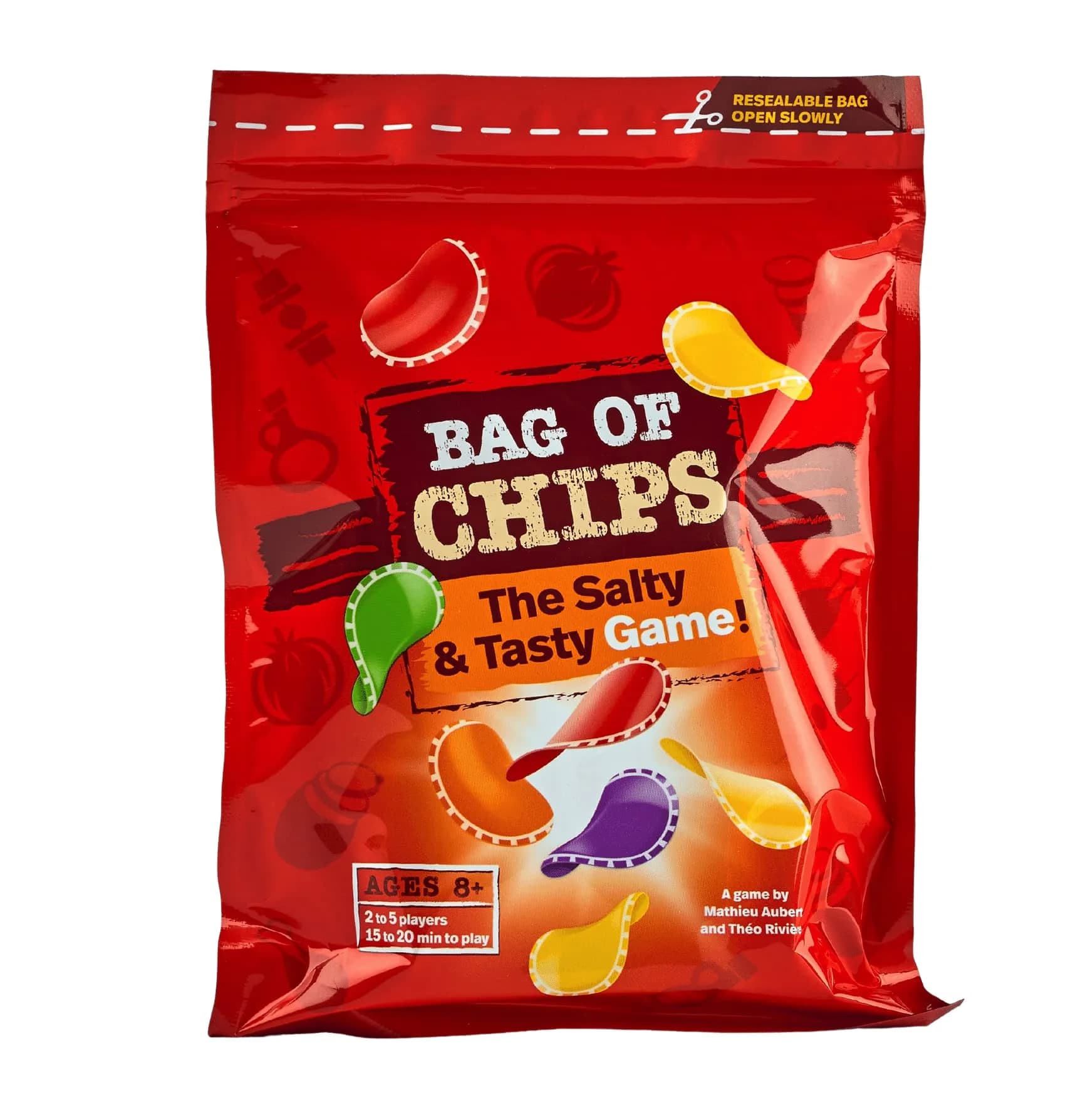 Blue Orange Bag of Chips Board Game | Family & Adult Strategy Game for 2-5 Players — Orange