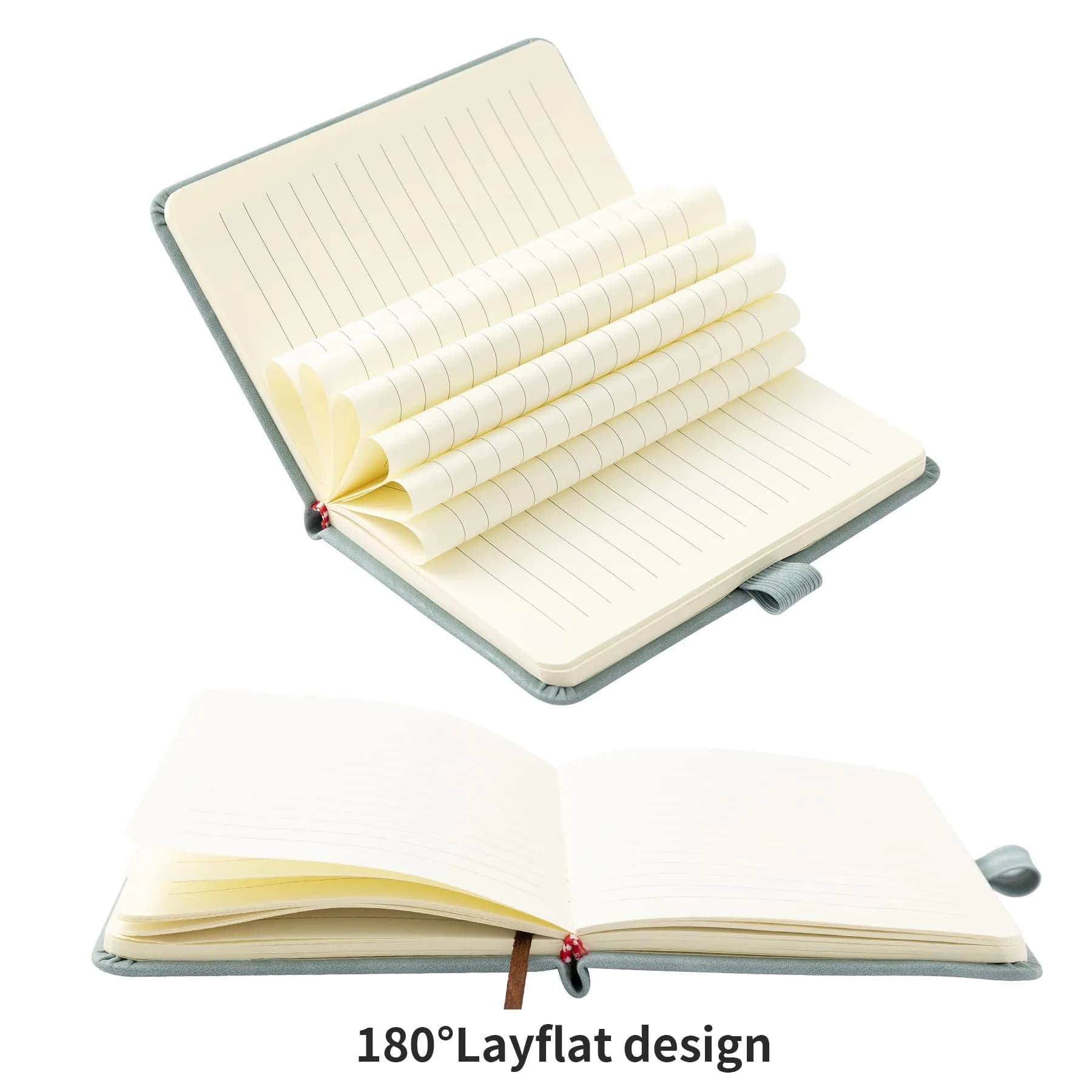 Animusphere Blue 2Pack Pocket Notebook 10.2cm x 14.5cm (4" x 5.7") | Classic Leather Cover with Pen Holder - view 5