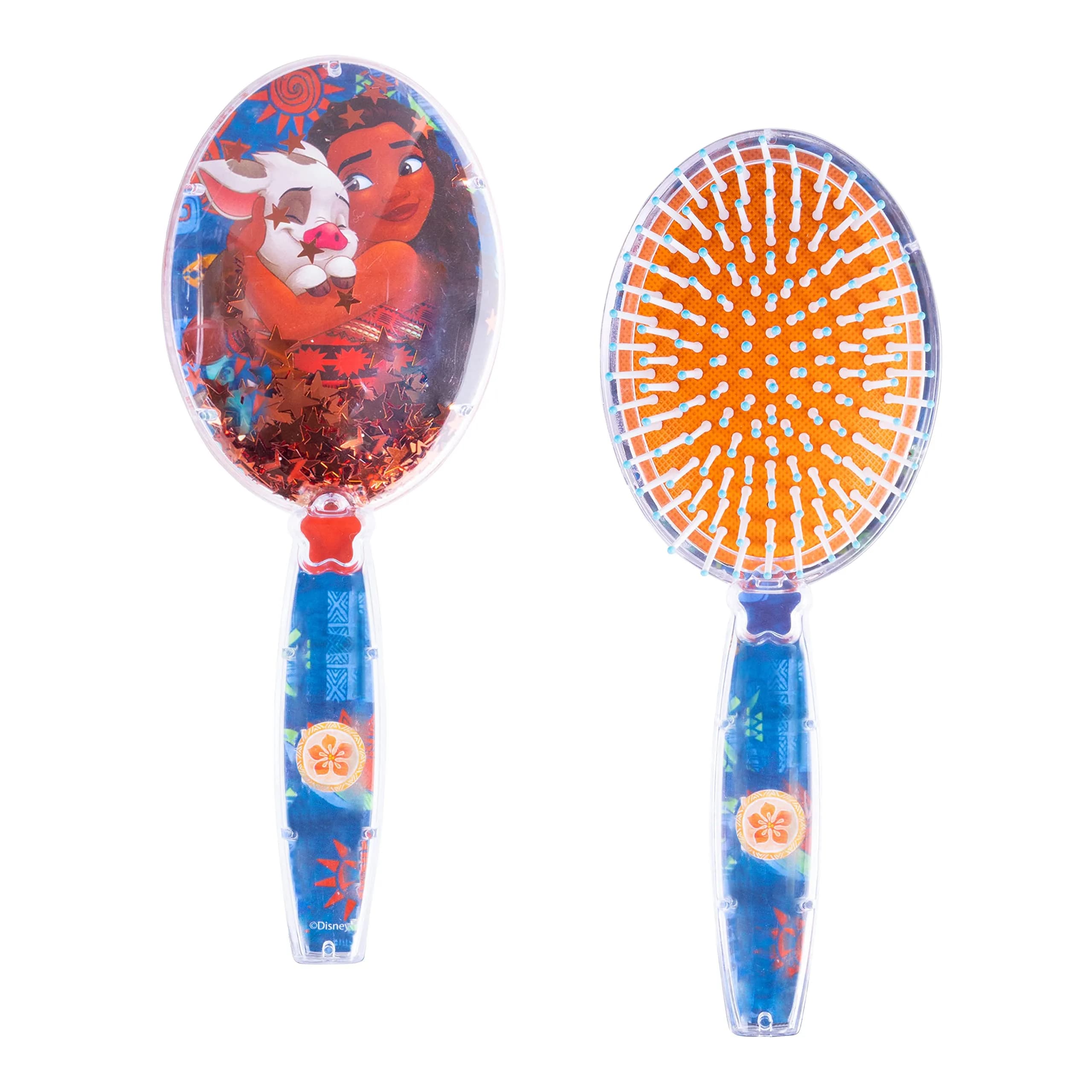 LUV HER Moana Magical Confetti Hair Brush | Detangling Kids Hair Brush Ages 3+ (1 Piece)