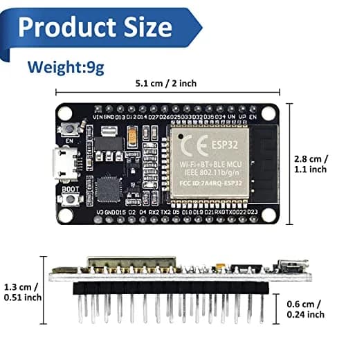 KeeYees ESP32S ESP32 Development Board 30PIN | Dual Core WLAN + Bluetooth, 2PCS thumbnail 2