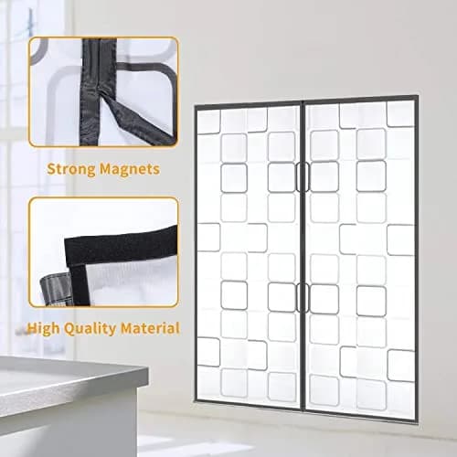 Alyseldy Magnetic Thermal Door Curtain 60" x 80" | Energy Saving Insulated Screen Door for Patio & AC Rooms thumbnail 2