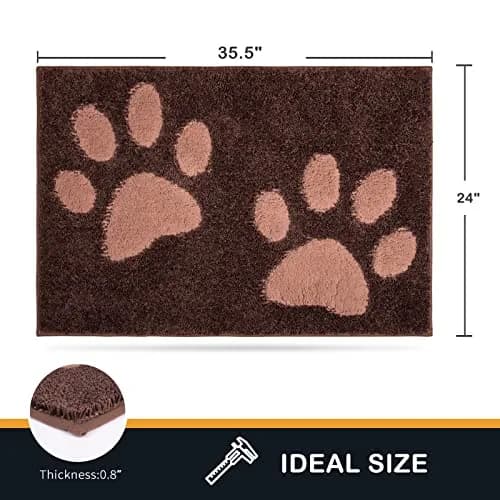 PURRUGS Dirt Trapping Door Mat Indoor Entrance 24" x 35.5" Brown | Pet & Mud Trap with Waterproof Backing thumbnail 7
