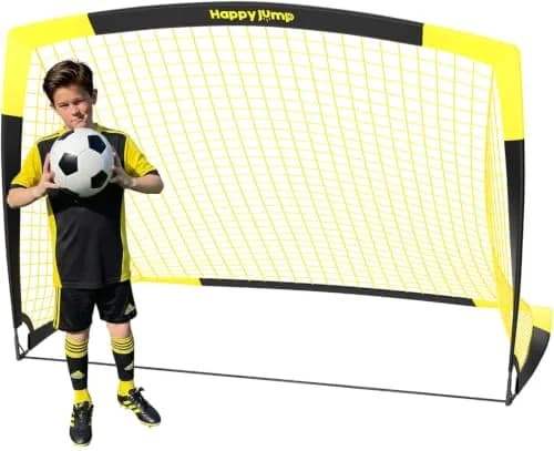 Happy Jump Portable Soccer Goal 7x5 & 5x3.6 FT | Large-Frame Youth Training Net, Weather-Resistant, Easy Setup thumbnail 1