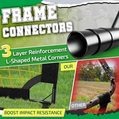 Happy Jump Portable Soccer Goal 7x5 & 5x3.6 FT | Large-Frame Youth Training Net, Weather-Resistant, Easy Setup thumbnail 6
