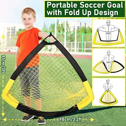 Happy Jump Portable Soccer Goal 7x5 & 5x3.6 FT | Large-Frame Youth Training Net, Weather-Resistant, Easy Setup thumbnail 3