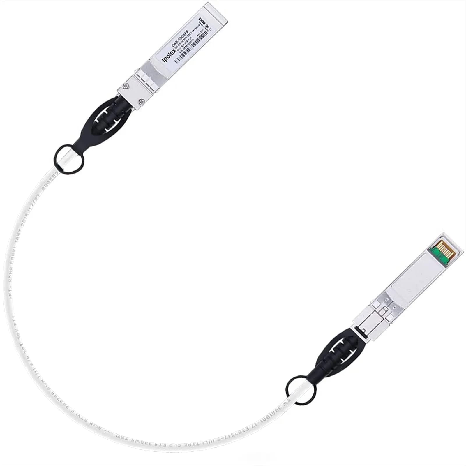 ipolex 10G SFP+ Twinax Copper Cable 0.25m White | High-Speed Passive DAC for Networking — White