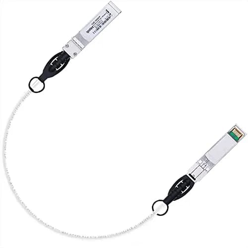 ipolex 10G SFP+ Twinax Copper Cable 0.25m White | High-Speed Passive DAC for Networking thumbnail 1