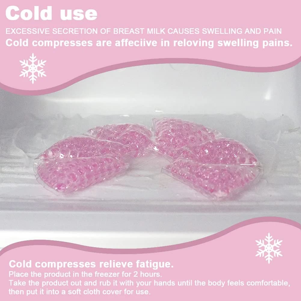 CONBELLA Hot Cold Gel Bead Breast Therapy Pack | Relief for Breastfeeding Pain, Mastitis, Engorgement, Plugged Ducts, Boost Milk Let-Down & Production (#19 Pink) - view 3