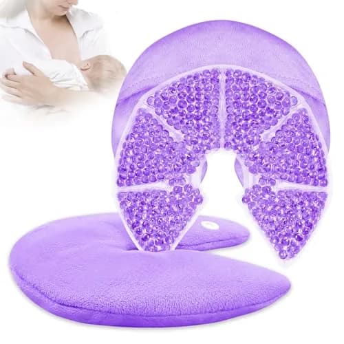 CONBELLA Hot Cold Gel Bead Breast Therapy Pack 17cm (6.69in) | Therapeutic Relief for Breastfeeding Mothers thumbnail 1
