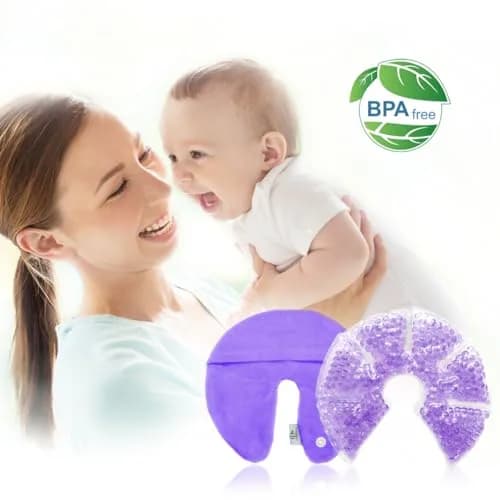 CONBELLA Hot Cold Gel Bead Breast Therapy Pack 17cm (6.69in) | Therapeutic Relief for Breastfeeding Mothers thumbnail 2