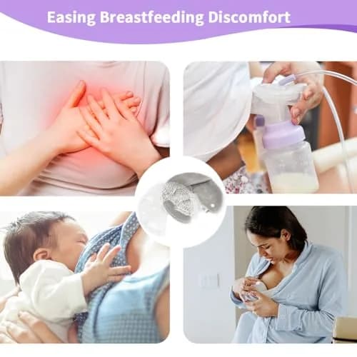 CONBELLA Breast Ice Packs 2 Pack | Therapeutic Gel Pads for Engorgement, Mastitis, Clogged Ducts, Nipple Pain, Improve Milk Flow thumbnail 4