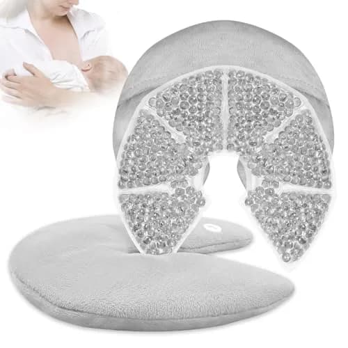 CONBELLA Breast Ice Packs 2 Pack | Therapeutic Gel Pads for Engorgement, Mastitis, Clogged Ducts, Nipple Pain, Improve Milk Flow thumbnail 1