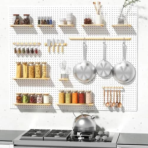 FZK Heavy Duty Metal Peg Board Wall Organizer 12in*12in | Strong, Rust-Resistant, Space-Saving thumbnail 6