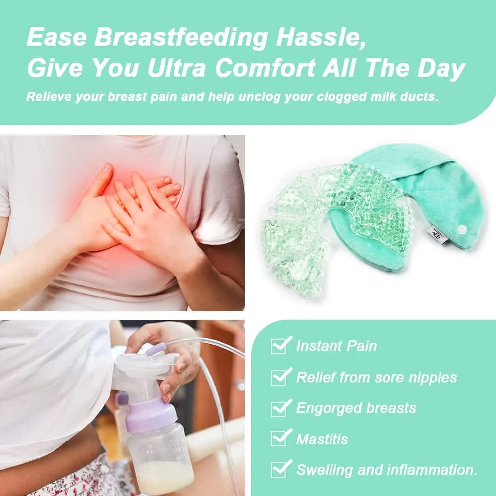CONBELLA Hot Cold Gel Bead Breast Therapy Pack 17cm (6.69in) | Therapeutic Relief for Breastfeeding Mothers - view 4