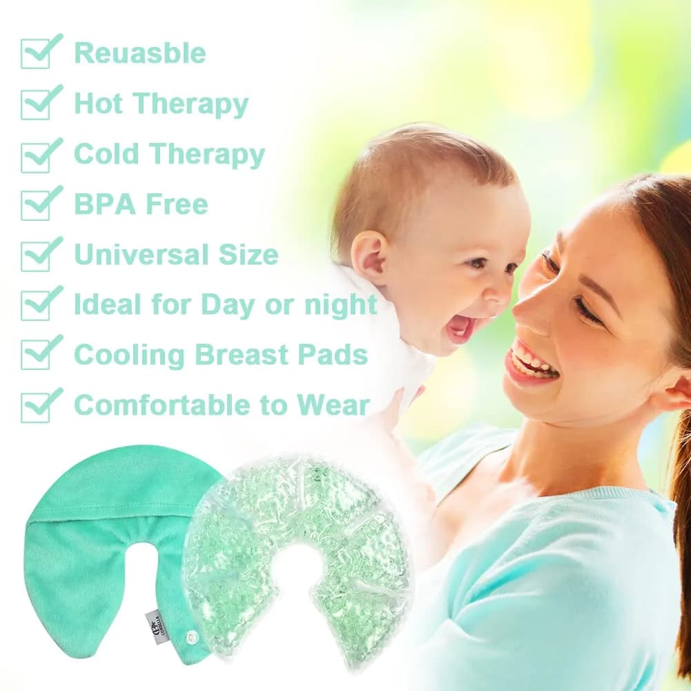CONBELLA Hot Cold Gel Bead Breast Therapy Pack 17cm (6.69in) | Therapeutic Relief for Breastfeeding Mothers - view 2