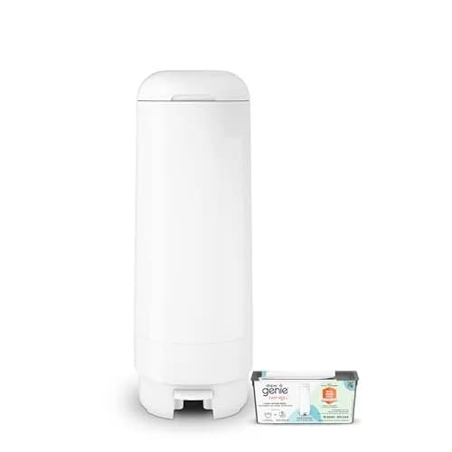 Diaper Genie Signature Pail with Refill | Odor Locking, Hands-Free, 846 Diapers Capacity thumbnail 1