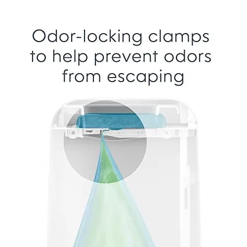 Diaper Genie Signature Pail with Refill | Odor Locking, Hands-Free, 846 Diapers Capacity thumbnail 7