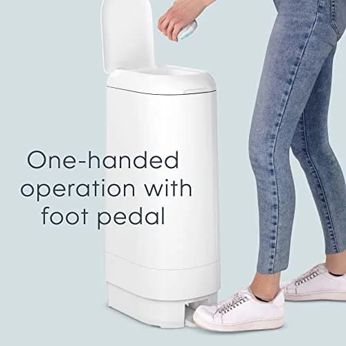 Diaper Genie Signature Pail with Refill | Odor Locking, Hands-Free, 846 Diapers Capacity thumbnail 8