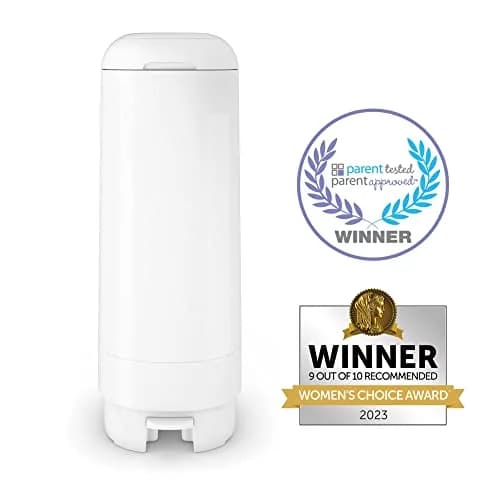Diaper Genie Signature Pail with Refill | Odor Locking, Hands-Free, 846 Diapers Capacity thumbnail 3