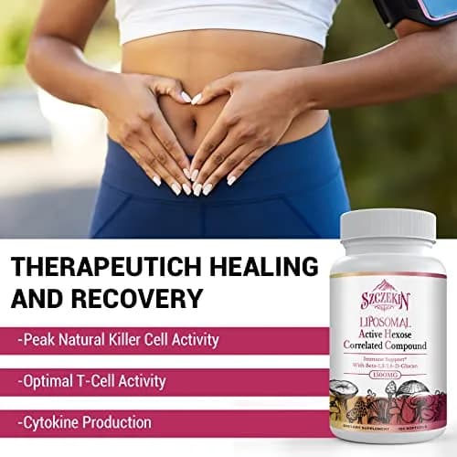 SZCZEKIN 1500mg Liposomal Active Hexose Correlated Supplement 120 Soft Gels | Mushroom & Beta-Glucans Support thumbnail 6