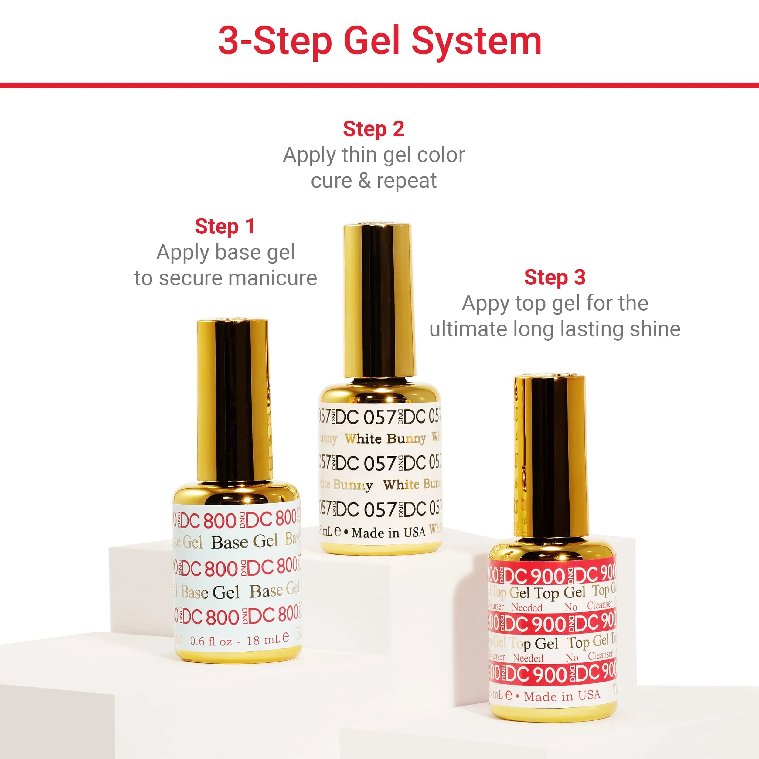 DAISY DND Gel Nail Polish Set, Red Collection, 0.5 Fl Oz | Long-lasting, Chip-Free, UV/LED Cure thumbnail 4