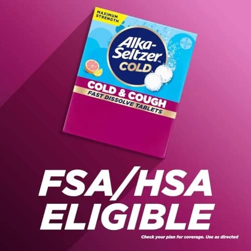 ALKA-SELTZER PLUS Cold & Cough Max Strength Tablets 48 Count | Fast Dissolve Relief for Adults & Children 12+ thumbnail 6