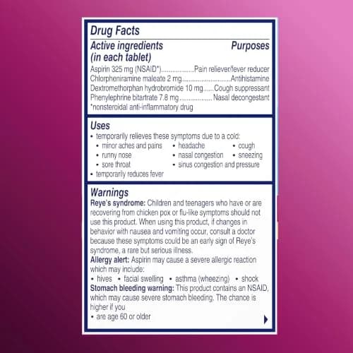 ALKA-SELTZER PLUS Cold & Cough Max Strength Tablets 48 Count | Fast Dissolve Relief for Adults & Children 12+ thumbnail 8