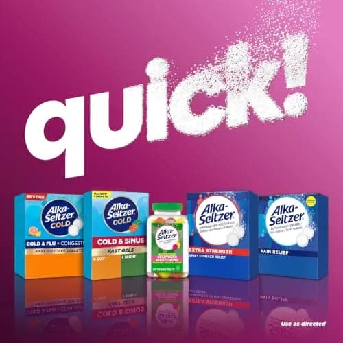 ALKA-SELTZER PLUS Cold & Cough Max Strength Tablets 48 Count | Fast Dissolve Relief for Adults & Children 12+ thumbnail 9