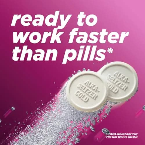 ALKA-SELTZER PLUS Cold & Cough Max Strength Tablets 48 Count | Fast Dissolve Relief for Adults & Children 12+ thumbnail 3