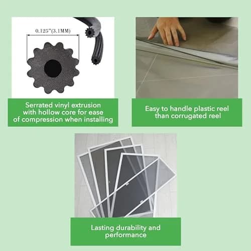 FINE PRODUCT SUPPLY Screen Spline 0.125" | Durable Vinyl, 100ft Roll for Window & Door Mesh thumbnail 3